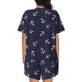 thumbnail image 6 of Sigee Anchor for Sleepwear Casual Pjs with Pockets Women's Pajamas Sets Shorts 2 Piece Short Sleeve Lounge Sets, 6 of 9