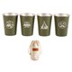 thumbnail image 1 of Juego de 4 tazas de acero inoxidable para acampar al aire libre para picnic, barbacoa, cerveza, café, vino, verde militar, 1 of 10