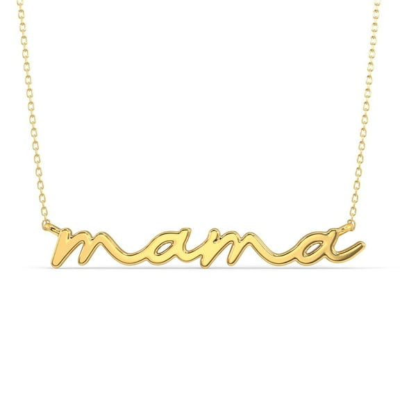 Silvermist Jewelry Mama Necklace 18K Yellow Gold over 925 Sterling Silver | Everyday Jewelry for Women, Birthday Gift for Her