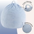thumbnail image 5 of Urban Shop , Ribbed Compressed Foam Kids and Teen Chair, Pale Ice, 5 of 9