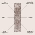 thumbnail image 4 of JONATHAN Y SUPERSOFT 2 x 8 Runner Rug, Eleni Glam Abstract Marble - Brown/Cream, SEU301B-28, 4 of 6