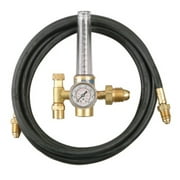 Radnor Model HRF-1425-580 Victor Style Single Stage Argon And Argon And Carbon Dioxide Mix Flowmeter Regulator Kit With 10' Hose, CGA-580