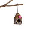 thumbnail image 2 of Simulated Bark Grass Bird House Garden Accessories Home Nature Decorations, 2 of 6