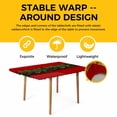 thumbnail image 4 of Christmas Table Cloths for 3 Foot Rectangle Tables, Winter Chic Pine Branch Xmas Sandpins Candy Red Patio Waterproof Elastic Fitted Tablecloths, Washable Rectangular Table Cover for Camping, 4 of 8