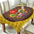 thumbnail image 4 of Coolnut Mardi Gras Tablecloth, Waterproof Washable Polyester Square Table Cover, Durable Tablecloth for Kitchen Dining Table Party Decor, 54"x54", 4 of 7