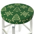 thumbnail image 3 of Hirioo Christmas (2) for Round Bar Stool Seat Covers Washable Stool Cushion Slipcover Elastic Bar Chair Covers for 12-14 Inch Chair-14 inch, 3 of 7
