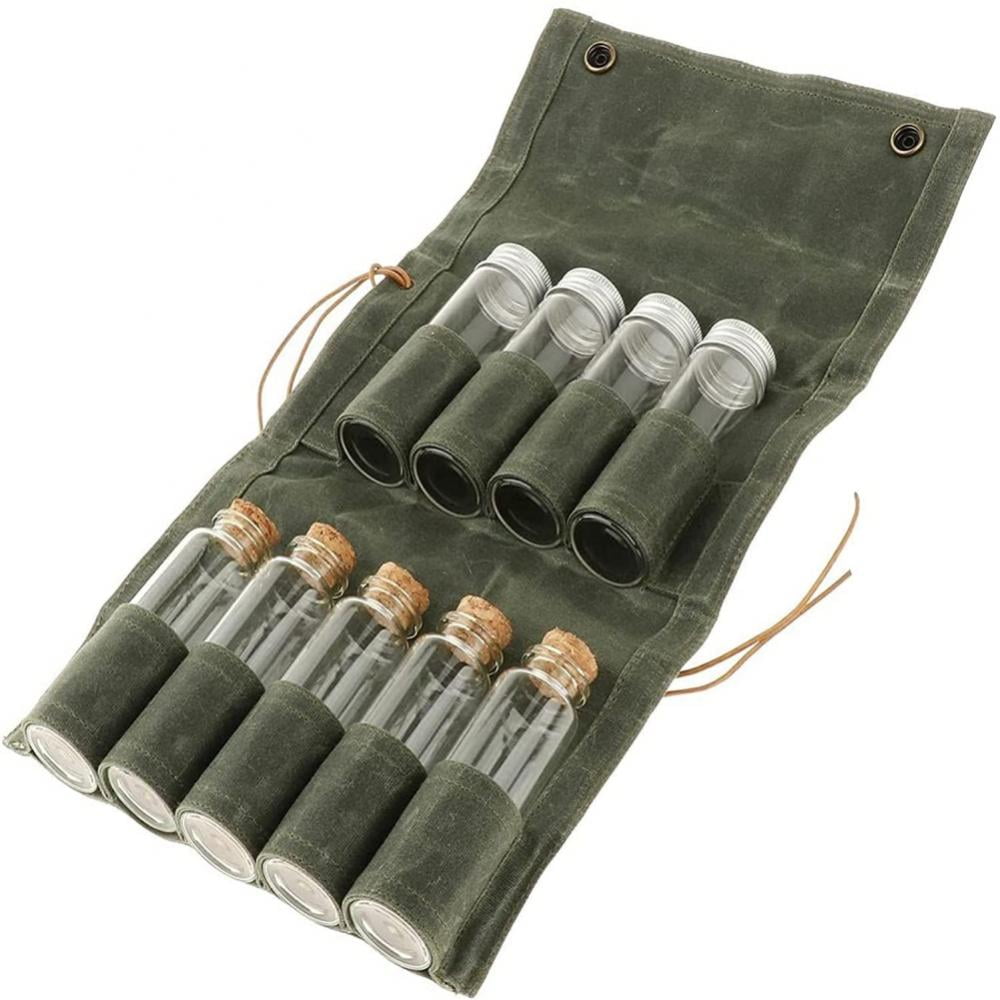 LEMETOW Camping Spice Kit Travel Spice Holder Hiking Spices Oil Pouch