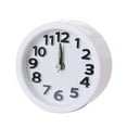 thumbnail image 1 of Gerich Battery Operated Quartz Alarm Clock Night Light No Tick Bedroom Bedside Clocks, Small Travel Clocks / Battery Silent (White), 1 of 9
