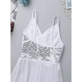 thumbnail image 5 of YONGHS Kids Girls V-Neck Sequined Ballet Lyrical Dance Dress Camisole Leotard Dancewear 5-14, 5 of 7