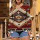 thumbnail image 5 of TaTaai Retro Printed T-Shirt Soft Loose Women's Fashion Casual Western Print Round Neck Long Sleeve Button Detail Spring Daily Versatile Top Gift, 5 of 5