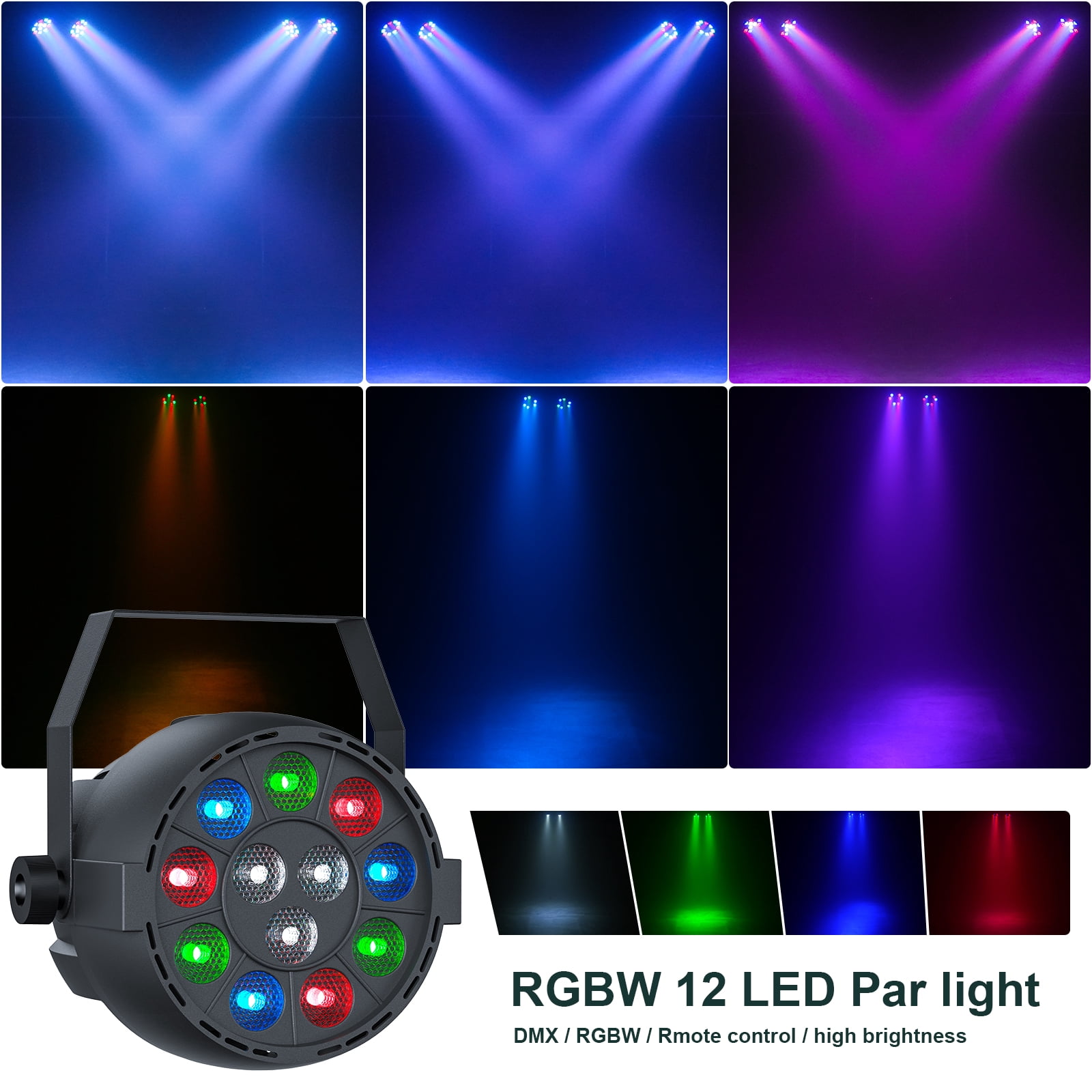 DJ Lights with Stand, 24PCS+8PCS RGBW Party Bar Light Set,Sound Activated LED Stage Lighting for Disco Wedding Halloween Christmas