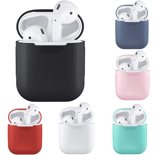 Gwong Electrónica Escudo de la cubierta del protector de silicona suave a prueba de golpes para manzana Airpods Auriculares