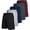 Black & Grey & Navy & Hunter & Burgundy, variant on 5-Pack Men’s Moder Fit Cotton Blend Lounge Shorts (S-3XL)