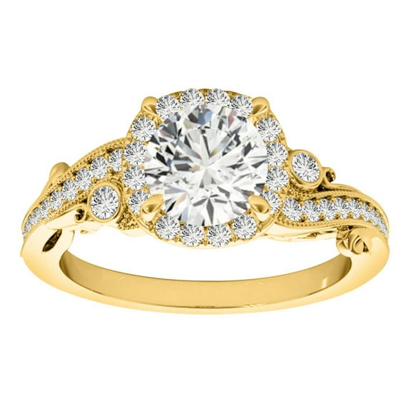 Aonejewelry 1.00 Carat Natural IGI Certified Diamond Engagement Weddding Ring For Woman Crafted In 10K Solid Rose White Yellow Gold (I-J/I2-I3)