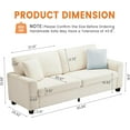 thumbnail image 2 of EastVita 83" Couch for Living Room, Comfy Sofa with Deep Seat, Modern Sofa with Wide Armrest, Removable Cover, Teddy Fleece 3 Seater Couch, 2 of 7