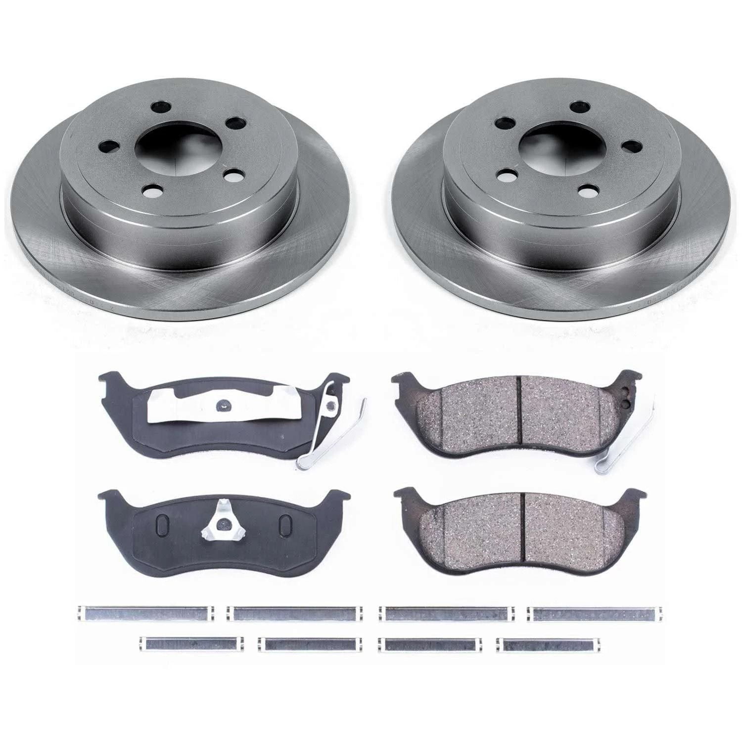 Power Stop Rear Stock Replacement Brake Pad and Rotor Kit KOE2197