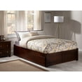 thumbnail image 6 of AFI Concord King Solid Wood Platform Bed with Footboard and Twin XL Trundle in Walnut, 6 of 7