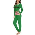 thumbnail image 3 of Renewold Green Elf Pajamas for Family Christmas Gifts for Women Size 3XL Causal Athletic Clothing Loungewear Thermal Long Sleeve Shirt & Pants Set of 2, 3 of 5