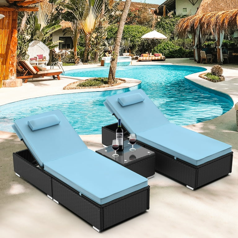 Rattan garden lounger set cheap