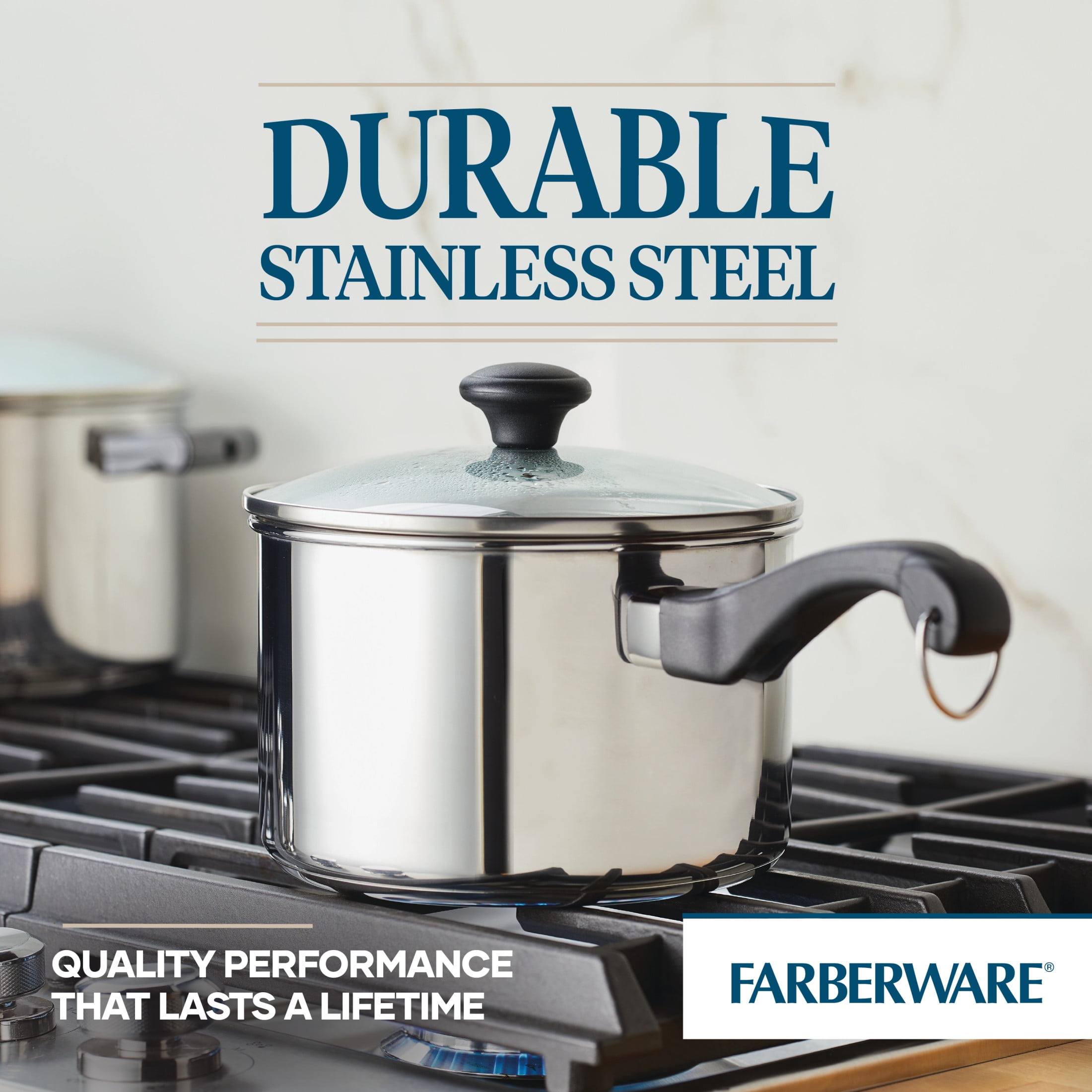 Farberware 3-Quart Classic Series Stainless Steel Saucepan with