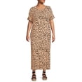 thumbnail image 5 of Terra & Sky Women's Plus Size Maxi Dress with Side Slits, 5 of 5