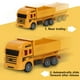 thumbnail image 5 of Juego de vehículos de construcción | Juego de juguetes de fundición a presión de 13 piezas | Camión volquete giratorio de grúa torre Autobús con estación de gas, señales de tráfico, tambores de, 5 of 6
