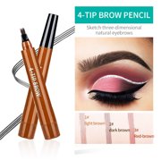 Eyebrow Pencil,Eye Brow,Waterproof Eyebrow Pencil,Microblading Eyebrow Pencils for Women,3D Waterproof Eyebrow Pen,Long Lasting 4-Tip Microblading Brow Pencil for Natural(Light Brown)