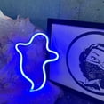 thumbnail image 3 of Letrero de neón con luz LED de fantasma de neón, letreros de neón de fantasma de Halloween para dormitorio, sala de juegos, Bar, regalo para niños, decoración de fiesta, 3 of 4