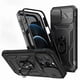 thumbnail image 2 of Funda resistente para iPhone 14, 13, 12, 11 Pro Max, X, Max, 14Plus, con cámara y soporte giratorio de 360 grados, resistente a los golpes, 2 of 4