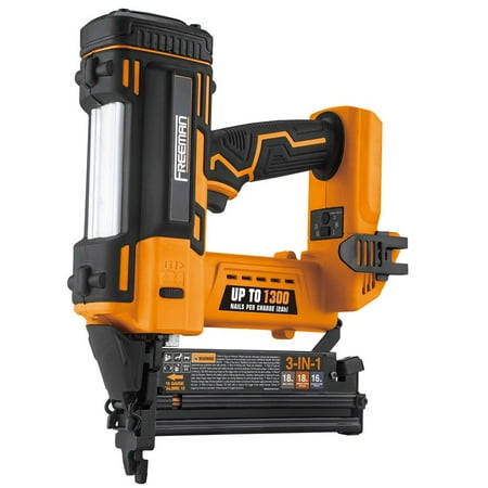 

Freeman PE20VT31618 20V Cordless 3-in-1 16 & 18 Gauge Nailer & Stapler