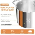 thumbnail image 6 of Coliware 12 QT Stainless Steel Stock Pot with Glass Lid , Cooking Soup Pot with 3-Ply Whole Clad for Home and Restaurant, Induction Cookware & Dishwasher Safe, 6 of 7