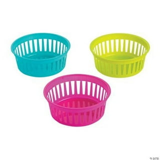 ZEONHAK 20 PCS 13.5 x 10 x 3 Inch Plastic Mesh Basket, Plastic Basket  Colorful, Teacher Baskets for Classroom, Small Plastic Baskets for Home,  Office