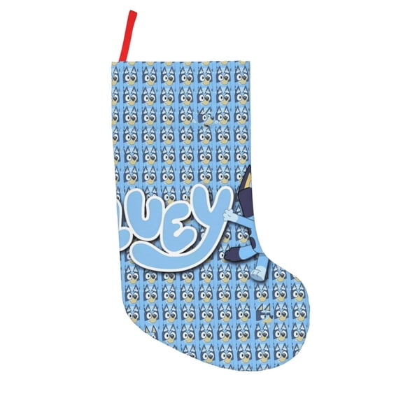 Defioc Bluey for Christmas Stockings 18" Personalized Holiday Stocking for Family, Farmhouse Decor, Xmas Tree Decoration, 1 Pack