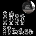 thumbnail image 1 of Lishi Happy Family Car Stickers - 2 Sets (Pack of 10), 1 of 5