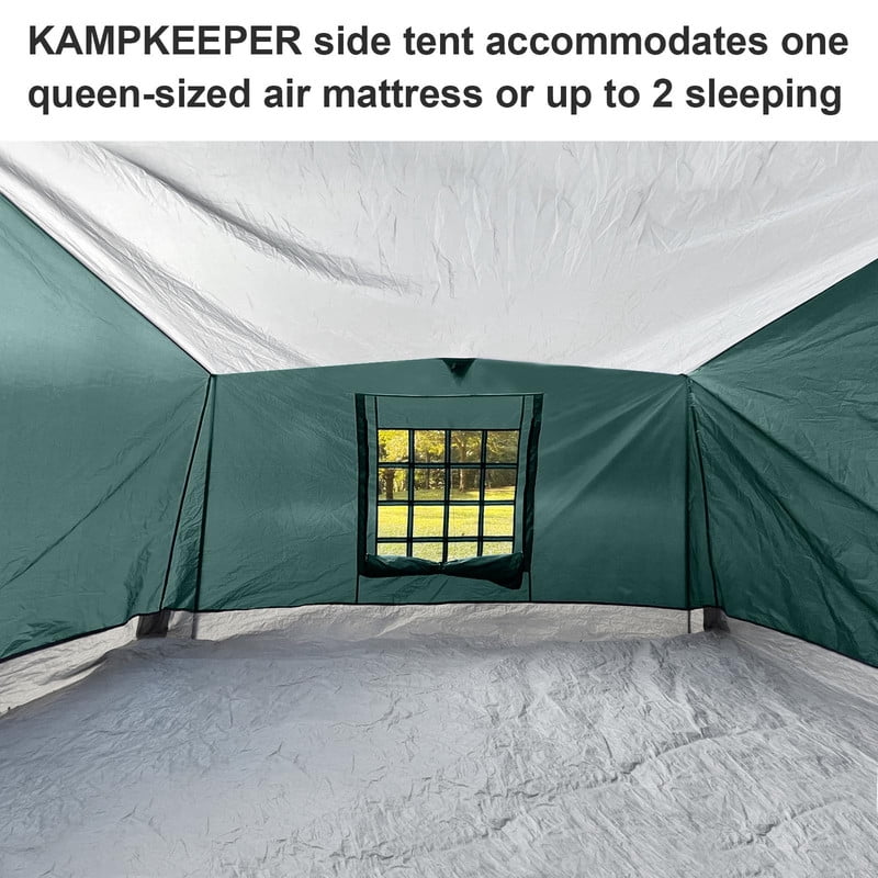 KAMPKEEPER Side Tent,Camping Tent for 10' x 10' Pop Up Canopy, Easy Set Up Gazebo,Compatible with 10' Wide Canopy Tents