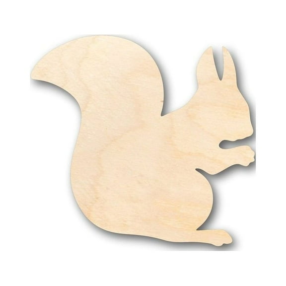 Unfinished Wood Squirrel Shape - Animal - Craft - up to 46" DIY 20" / 1/8"