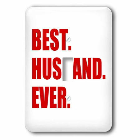 3dRose Red Best Husband Ever - bold text married bliss fun gifts for him, 2 Plug Outlet