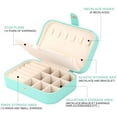 thumbnail image 4 of Jewelry Box, Travel Jewelry Organizer Case Small Jewelry Storage and Organizers Craft Containers Travel Mini Organizer/GREEN, 4 of 14