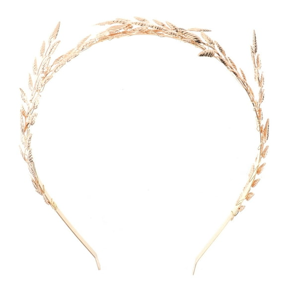 Masteelf Wedding Headdress Headband Women Bridal Leaves Crown Bride Golden