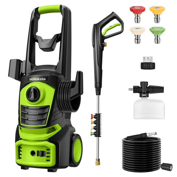Uxcell Electric Pressure Washer, 4800 PSI 2.9 GPM Power Washer with 3 Nozzles, High Pressure Washer with Foam Cannon for Car, Driveway, Patios