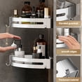 thumbnail image 3 of Estante de baño sin taladro, estante de esquina de ducha, botella de champú montada en la pared, estante de almacenamiento de inodoro, accesorios de cocina de baño de aluminio, 3 of 4