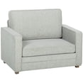 thumbnail image 1 of HOMCOM Fauteuil d'Appoint, Fauteuil Rembourré avec Grand Siège, Gris, 1 of 10