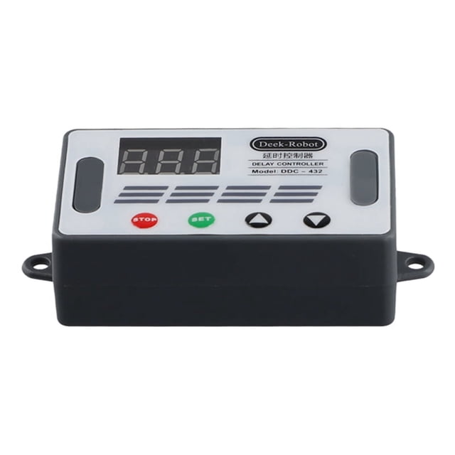 DDC-432 Dual MOS LED Digital Delay Controller Time Delay Relay Trigger Cycle Timer Delay Switch Timing Control Module,1 x DDC-432 Time Relay,Gray