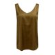 thumbnail image 2 of Playeras,Blusas y Tops,Ropa para Mujer Tank Top Vestido Camiseta sin mangas a la moda para mujer, cuello en V, camiseta informal suelta de Color sólido para mujer (Khaki, L), 2 of 5