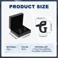 thumbnail image 2 of Uxcell Gemelos Iniciales, Gemelos Clásicos de Letra G para Hombres, 26 Letras A-Z con Caja de Regalo para Padres, Esposos, Bodas, Negocios, Cumpleaños, Fiesta, Negro, 2 of 6