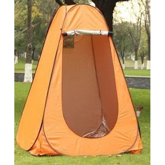 Portable Instant Camping Pop Up Tent - Camping Beach Shade Outdoor Setup for Privacy Shower, Toilet for Family Camping Hiking & Traveling Tent with Bag (Orange)