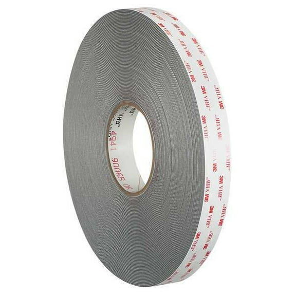 3m Foam Tape, Gray, 36 yd L, 1/2 in W 4941