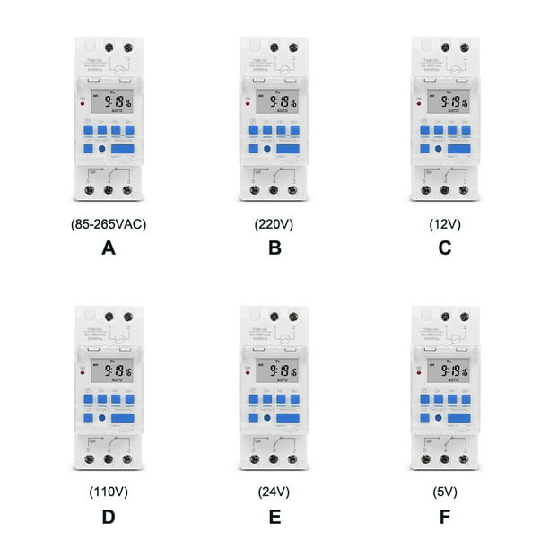 Electronic Time Switch Programmable Weekly LCD Digital Display Relay ...