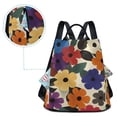 thumbnail image 5 of FORMRS Women's Travel Backpack Purse Anti-Theft Hidden Pockets Casual Shoulder Bag, Large Colorful Flowers Pattern, 5 of 7