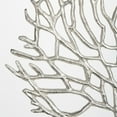 Silver Coral Sculpture On Marble Stand